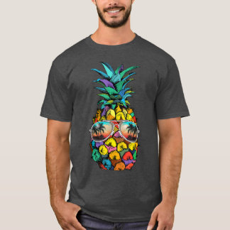 T-shirt Lunettes de soleil à l'ananas Plages d'Aloha Hawai