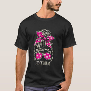 T-shirt Lunettes de soleil à ruban noué cheveux ébouriffés