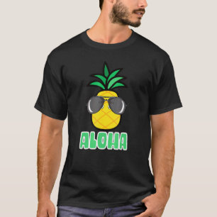 T-shirt Lunettes de soleil Aloha Pineapple Hawaïen Tiki