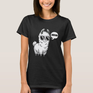 T-shirt Lunettes de soleil Alpaca Lama Bruh Mignon Drôle E