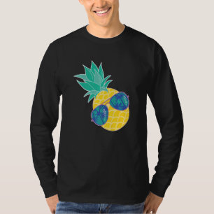 T-shirt Lunettes de soleil ananas Plages d'Aloha Hipster H