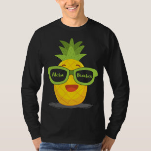 T-shirt Lunettes de soleil au fruit d'ananas sur les plage