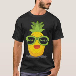 T-shirt Lunettes de soleil au fruit d'ananas sur les plage