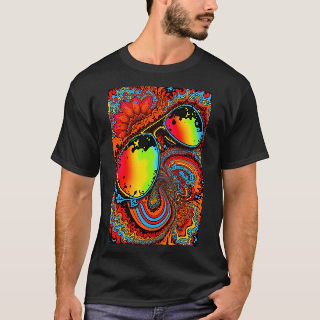 T-shirt Lunettes de soleil Aviator 1970 (Devant)
