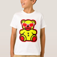 Lunettes de soleil Coeur Teddy Ours Rouge Jaune Le