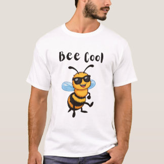 T-shirt Lunettes de soleil Cool Bee Insecte Drôle