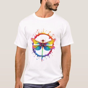 T-shirt Lunettes de soleil Cool Graphic Tie Dye Libellule 
