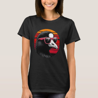 T-shirt Lunettes de soleil Coot Bird Sunset Retro Style Vi