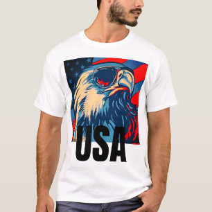 T-shirt Lunettes de soleil d'aigle patriotique
