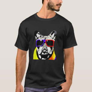 T-shirt Lunettes de soleil de chien roux français amusant 