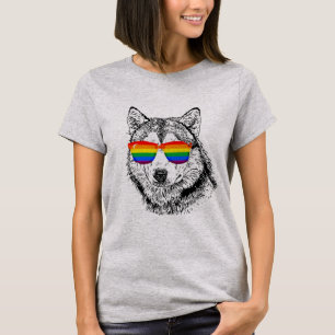 T-shirt Lunettes de soleil de fierté de loup