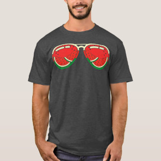 T-shirt Lunettes de soleil de pastèque amusantes Fruit d'é
