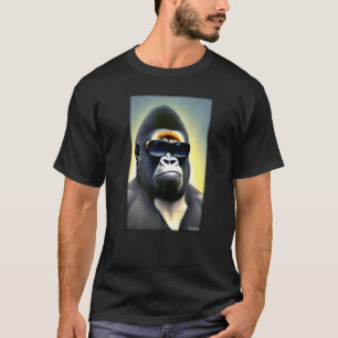 T-shirt Lunettes de soleil de singe de Gorilla Faune Anima