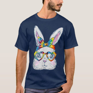 T-shirt Lunettes de soleil de visage Bunny Tie Dye Lunette