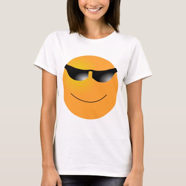 T-shirt Lunettes de soleil d'émoticône (Devant)