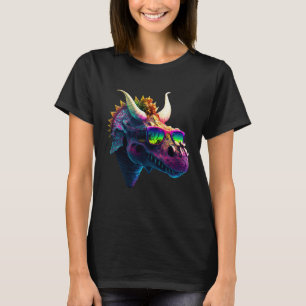 T-shirt Lunettes de soleil dinosaure tricératops amusantes