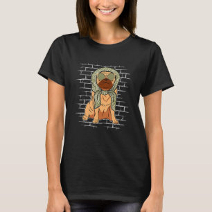 T-shirt Lunettes de soleil Écharpe Chien Carlin Race Carli