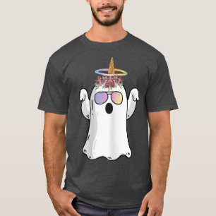 T-shirt Lunettes de soleil Fleur Unicorne Ghost Couleur