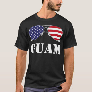 T-shirt Lunettes de soleil Guam American Patriotic