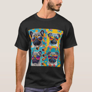T-shirt Lunettes de soleil inspirées d'Andy Warhol Pug-tas