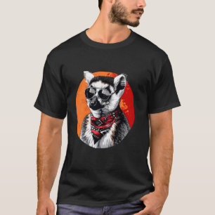 T-shirt Lunettes de soleil Lemur Portrait d'oeuvre Madagas