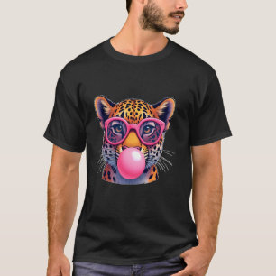T-shirt Lunettes de soleil léopard guépard mignon jaguar c
