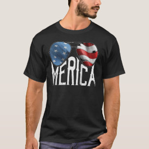 T-shirt Lunettes de soleil Merica 4 juillet garçons filles
