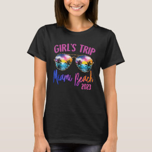 T-shirt Lunettes de soleil Miami Beach 2023 Filles Voyage