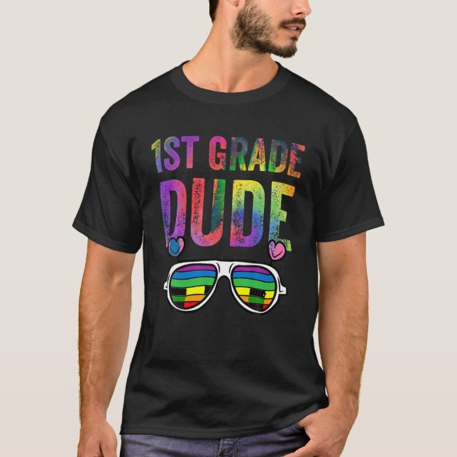 T-shirt Lunettes de soleil mignonnes de 1ère année de tein (Devant)