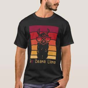 T-shirt Lunettes de soleil No Drama Llama Cool Alpaca Rétr