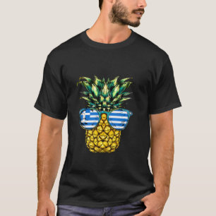 T-shirt Lunettes de soleil Pineapple Drapeau Grec Racines