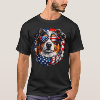 T-shirt Lunettes de soleil pour chien berger australien av