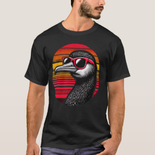 T-shirt Lunettes de soleil pour oiseaux cormorans Coucher 