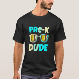 T-shirt Lunettes De Soleil Pré K Dude Retourner À L'École 