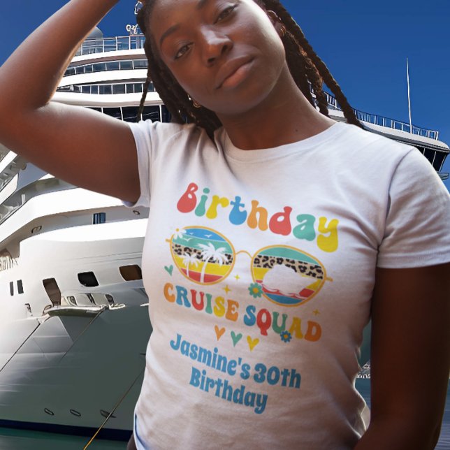 T-shirt Lunettes de soleil rétro de l'équipe de croisière  (Créateur téléchargé)