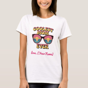 T-shirt Lunettes de soleil rétro pour la mère la plus cool