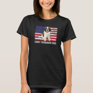 T-shirt Lunettes de soleil Saint Bernard Papa Drapeau amér