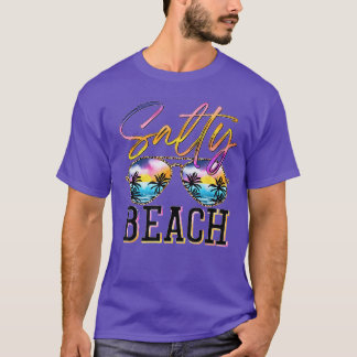 T-shirt Lunettes de soleil Salty Beach Sunset Vacances d'é
