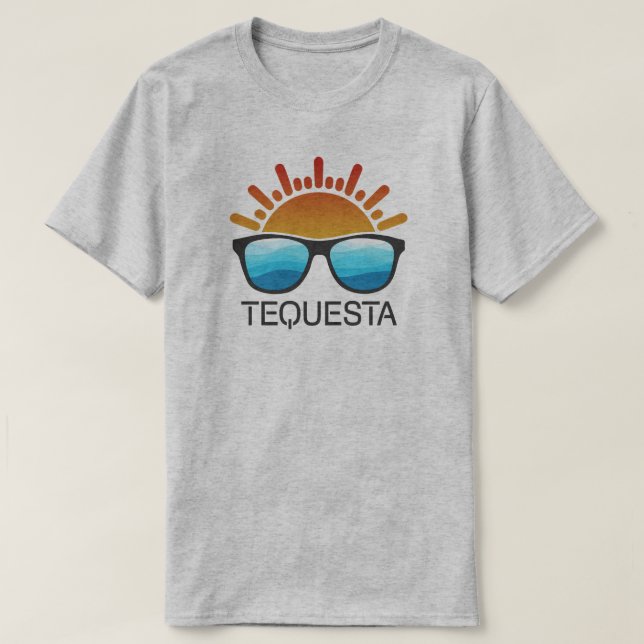 T-shirt Lunettes de soleil Tequesta Florida (Design devant)