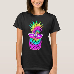 T-shirt Lunettes de soleil Tie Dye Ananas Tropical Fruit d