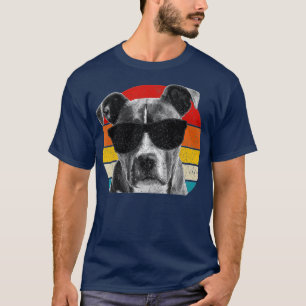 T-shirt Lunettes de soleil Vintage Pitbull Funny Pittie Do