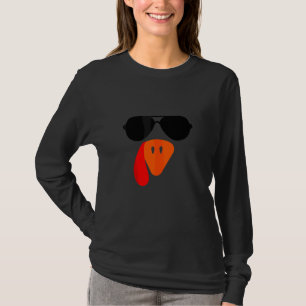 T-shirt Lunettes de soleil visage de dinde cool Pèlerin Th