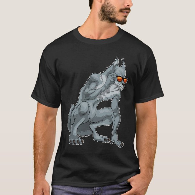 T-shirt Lunettes de soleil Werewolf Halloween (Devant)