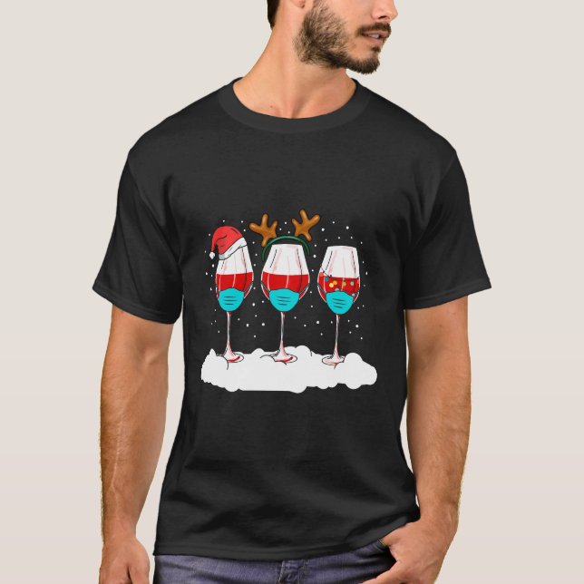 T-shirt Lunettes de vin Classique (Devant)