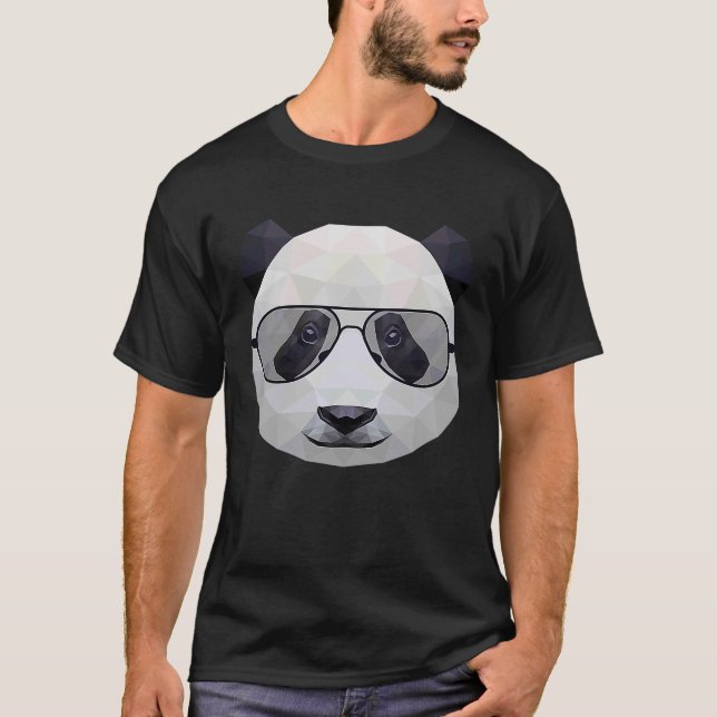 T-shirt Lunettes de vue Panda Ours Arbuste Esprit animal G (Devant)