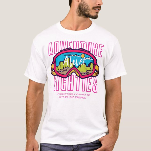 T-shirt lunettes motocross sport extrême (Devant)