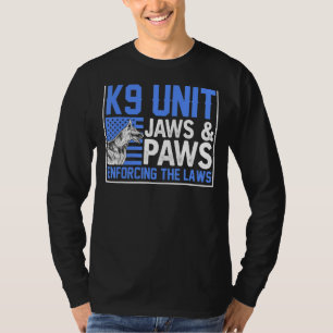 T-shirt L'Unité K9 De Police Jaws Et Paws Appliquant