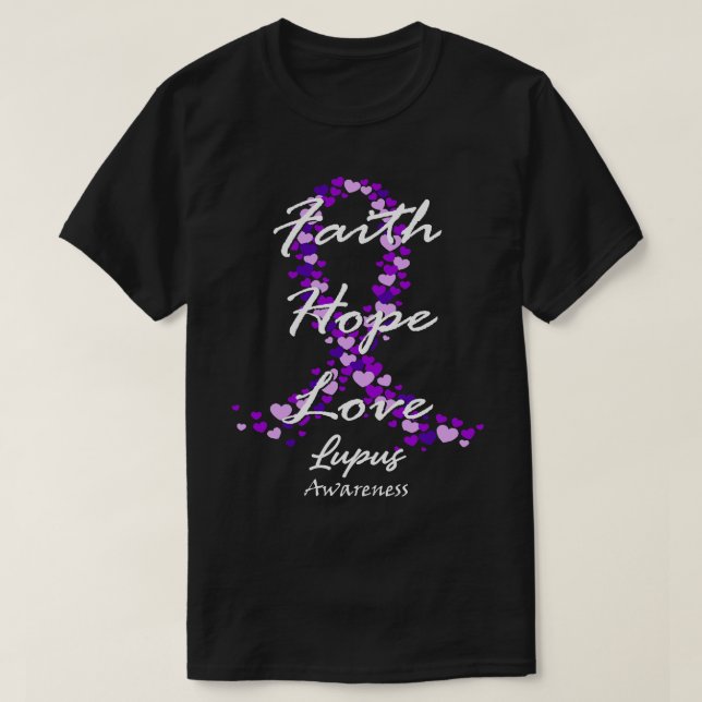 T-shirt Lupus Sensibilisation Foi Espoir Amour Espoir Pour (Design devant)