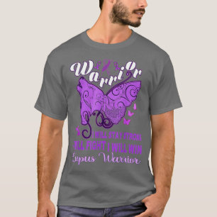 T-shirt Lupus Sensibilisation Guerrier Purple Ribbon Papil