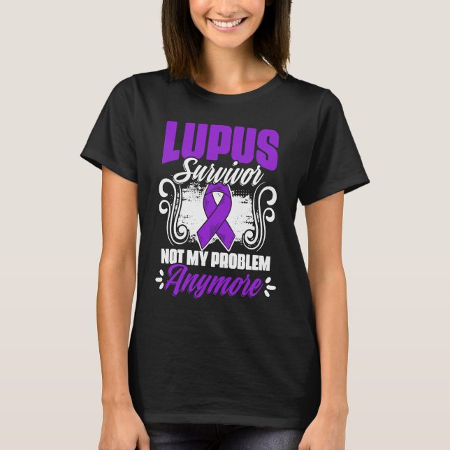 T-shirt Lupus Survivor Lupus Purple Ribbon Lupus Awareness (Devant)